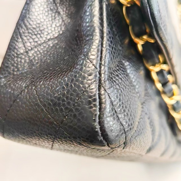 CHANEL Classic Flap CF genuine brand black crossbody shoulder bag - Picture 8 of 12